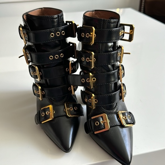 LAURENCE DECADE LEATHER BUCKLE BOOTS 36 1/2 - Picture 2 of 5